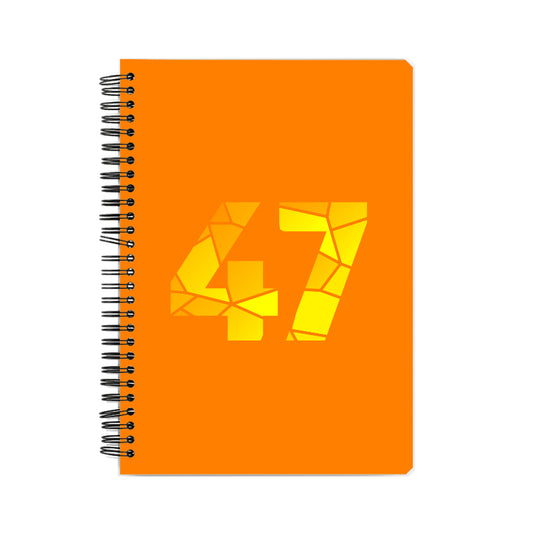 47 Number Notebook (Orange)