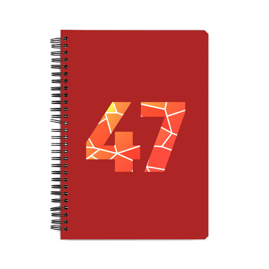 47 Number Notebook (Red)