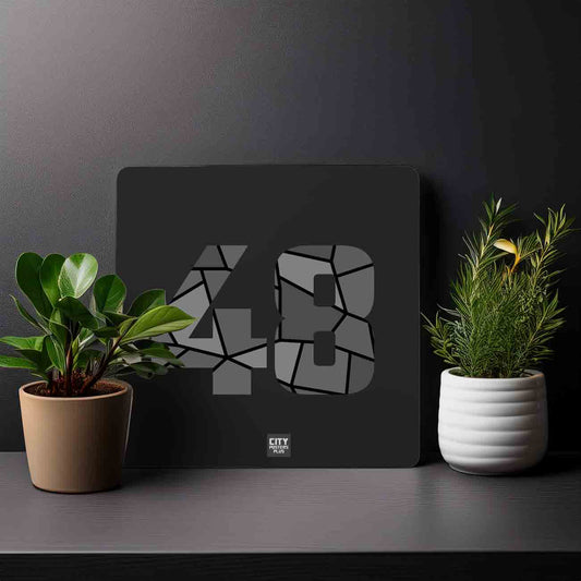 48 Number Mousepad (Black)