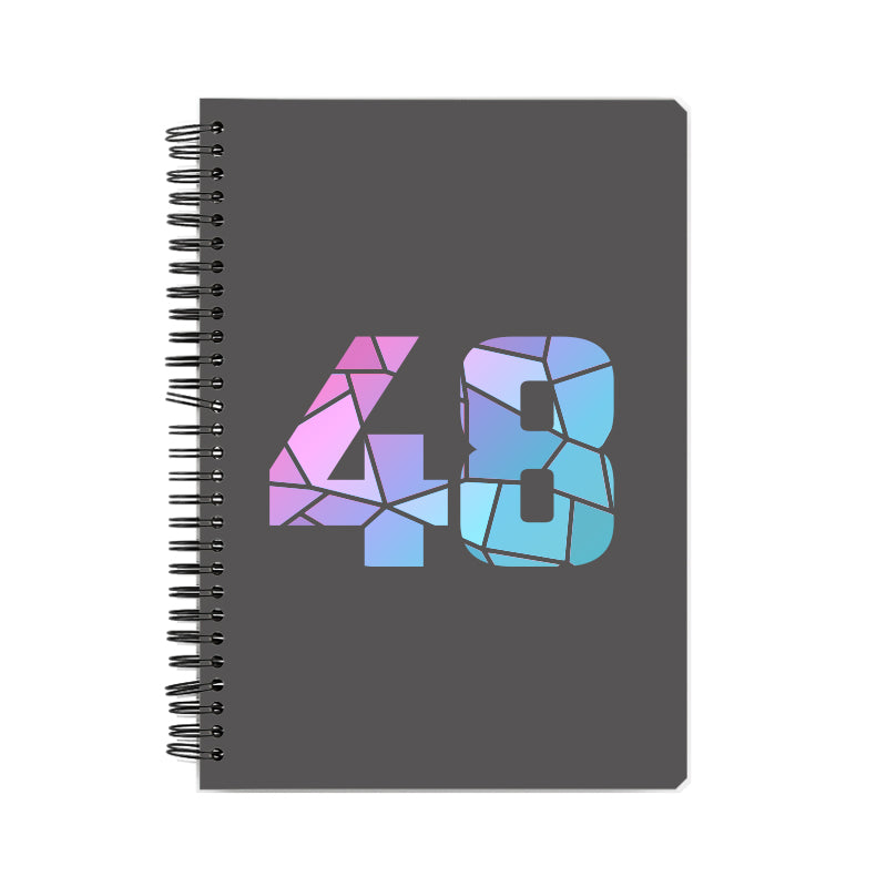 48 Number Notebook (Charcoal Grey)