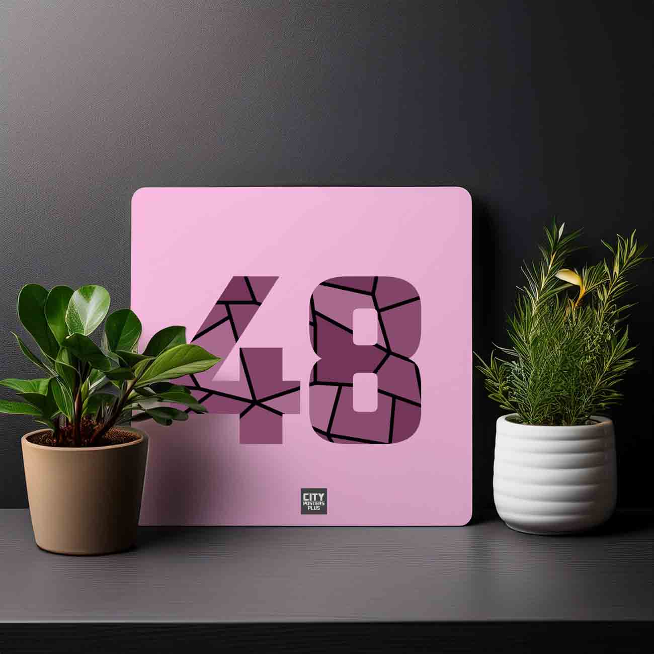 48 Number Mousepad (Light Pink)