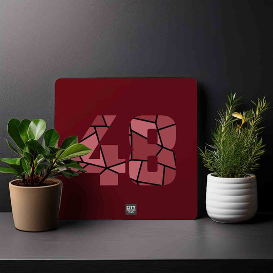 48 Number Mousepad (Maroon)