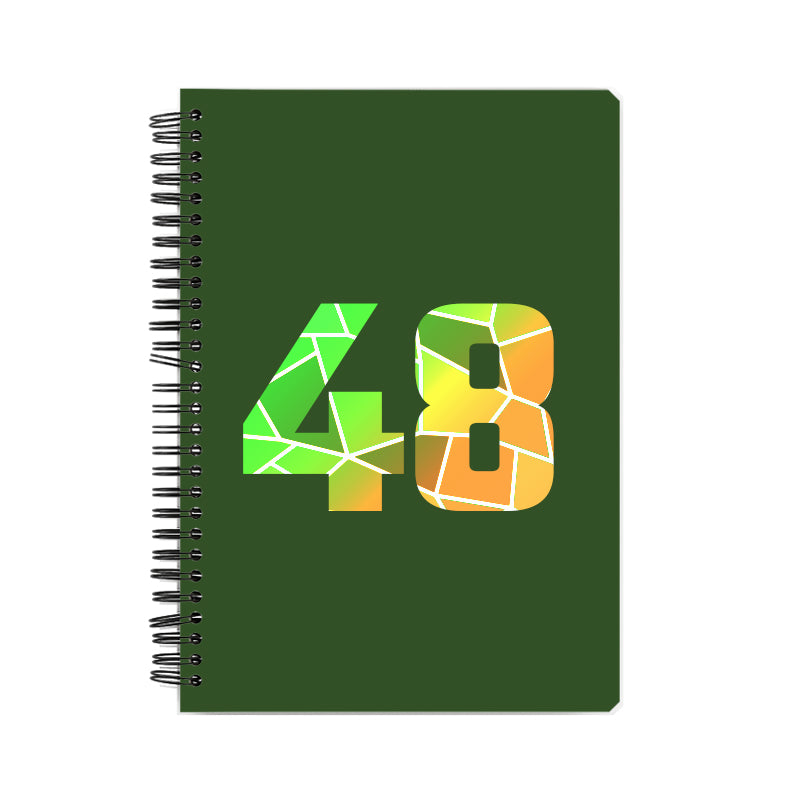 48 Number Notebook (Olive Green)