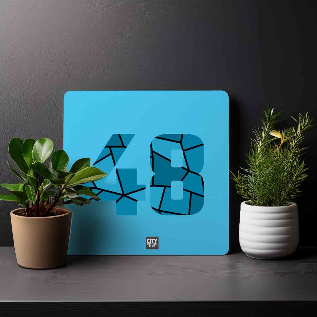 48 Number Mousepad (Sky Blue)