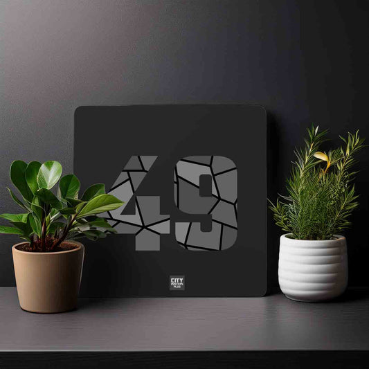 49 Number Mousepad (Black)
