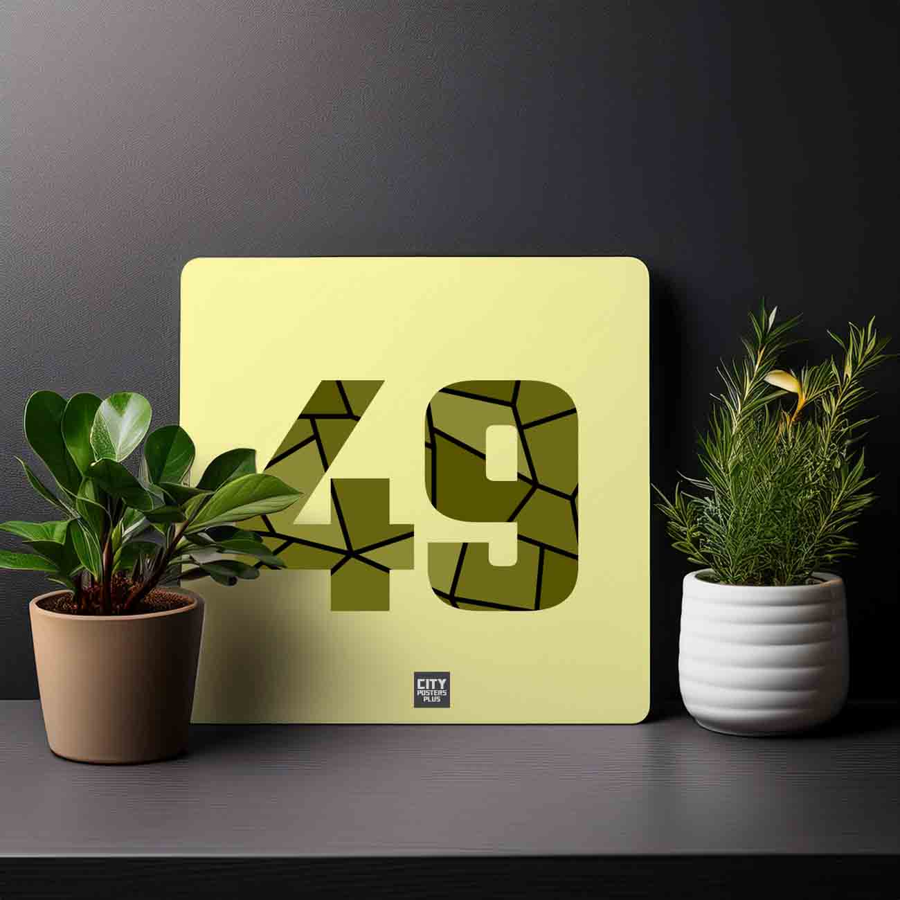49 Number Mousepad (Butter Yellow)