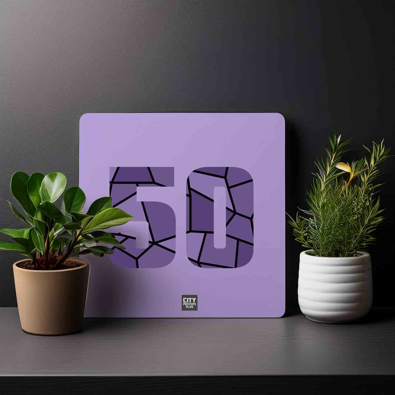50 Number Mousepad (Iris Lavender)
