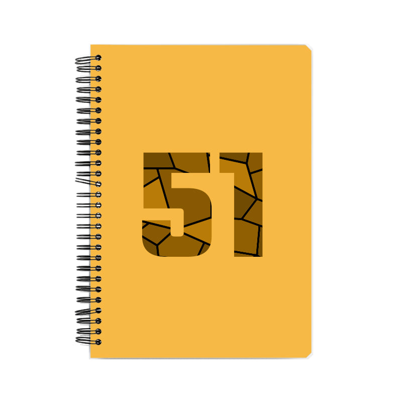 51 Number Notebook (Golden Yellow)