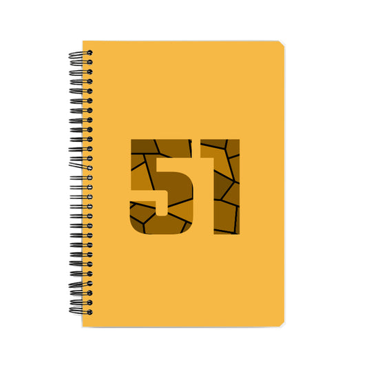 51 Number Notebook (Golden Yellow)