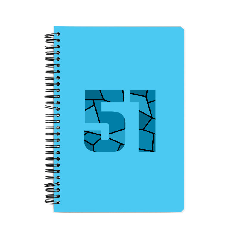 51 Number Notebook (Sky Blue)