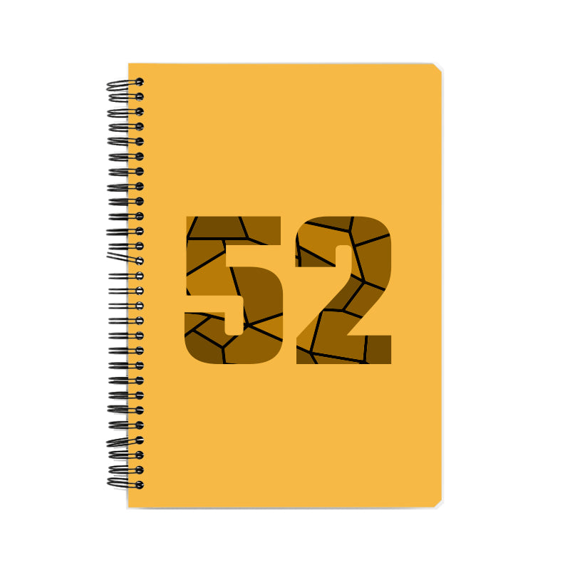 52 Number Notebook (Golden Yellow)