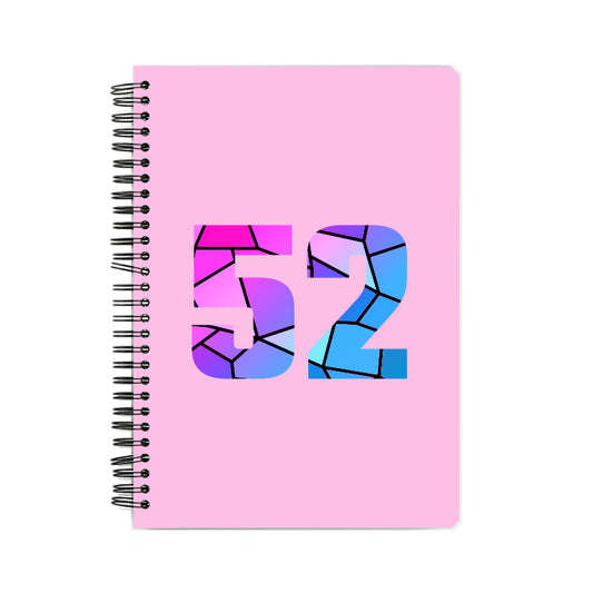 52 Number Notebook (Light Pink)