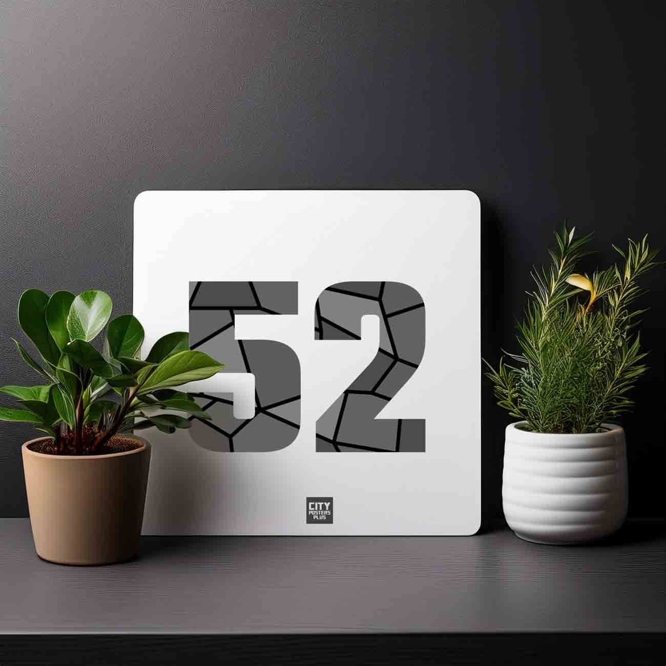 52 Number Mousepad (White)
