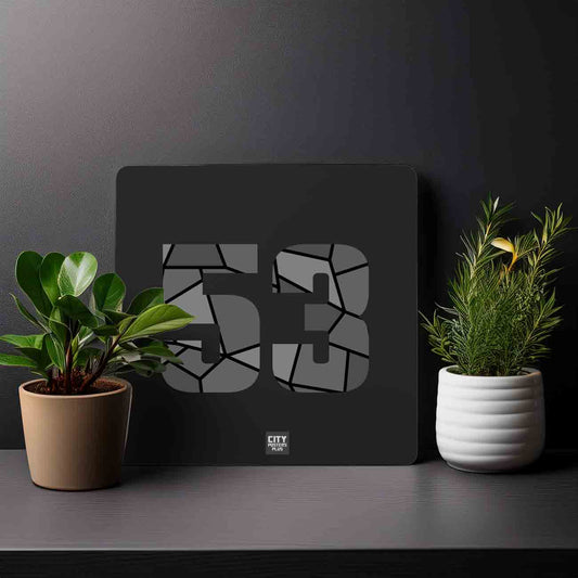53 Number Mousepad (Black)