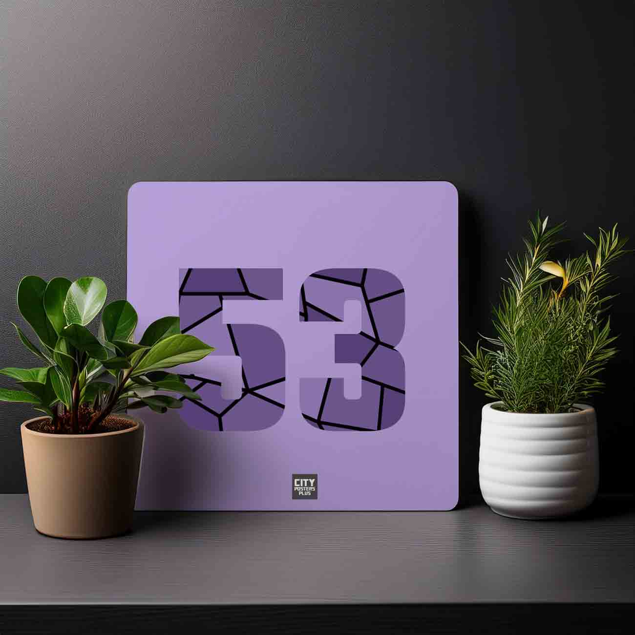 53 Number Mousepad (Iris Lavender)