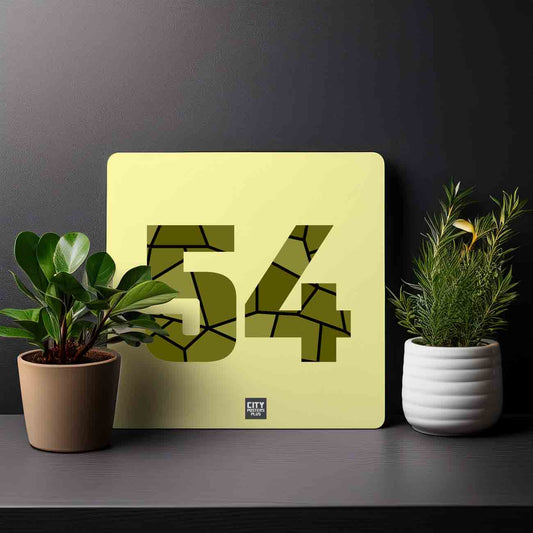54 Number Mousepad (Butter Yellow)
