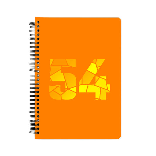 54 Number Notebook (Orange)
