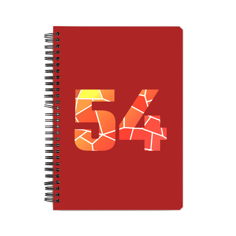 54 Number Notebook (Red)