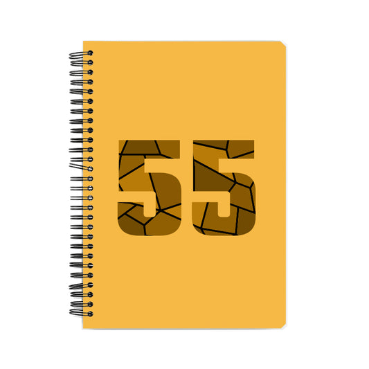 55 Number Notebook (Golden Yellow)