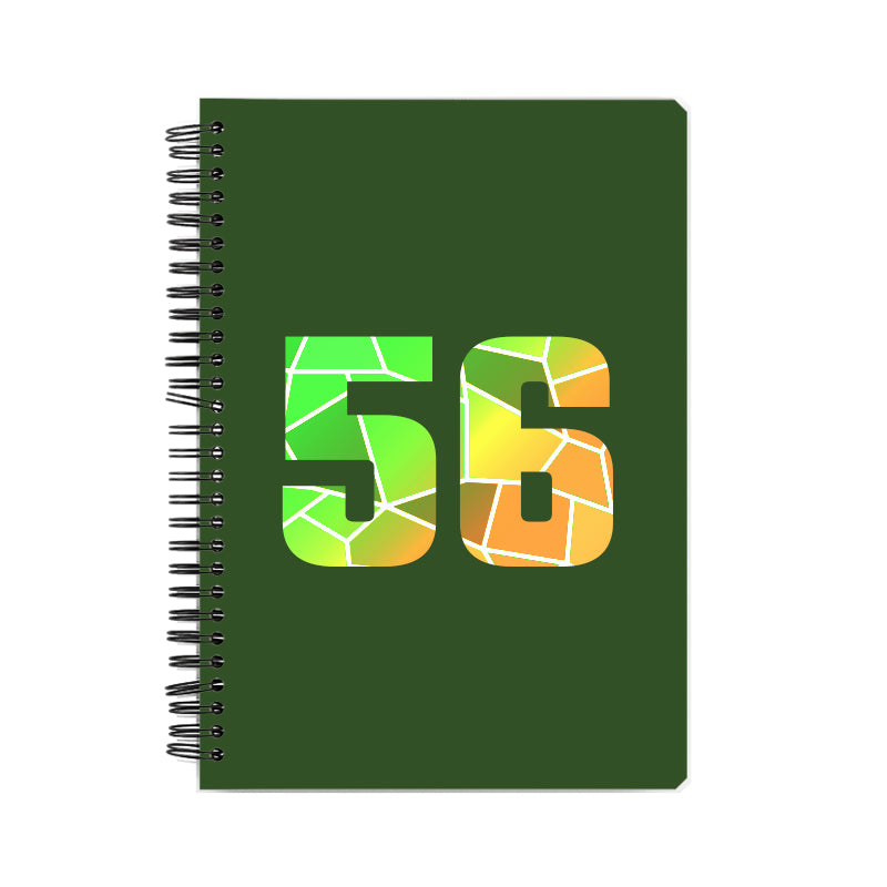 56 Number Notebook (Olive Green)