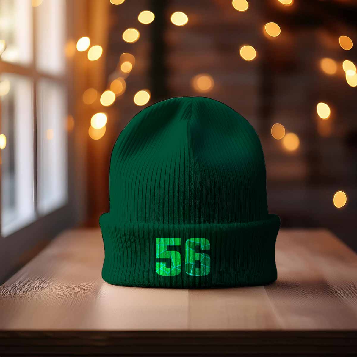 56 Number Cuffed Beanie (Spruce)