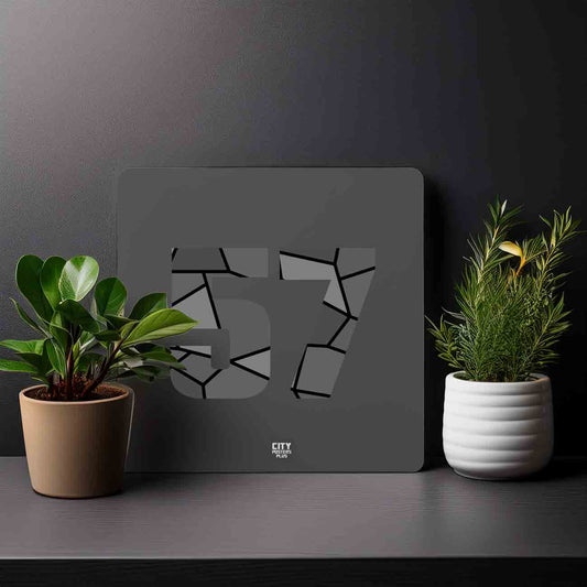 57 Number Mousepad (Charcoal Grey)