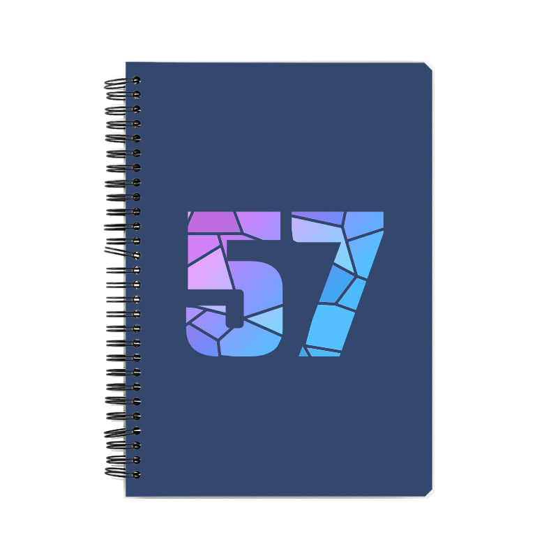 57 Number Notebook (Navy Blue)