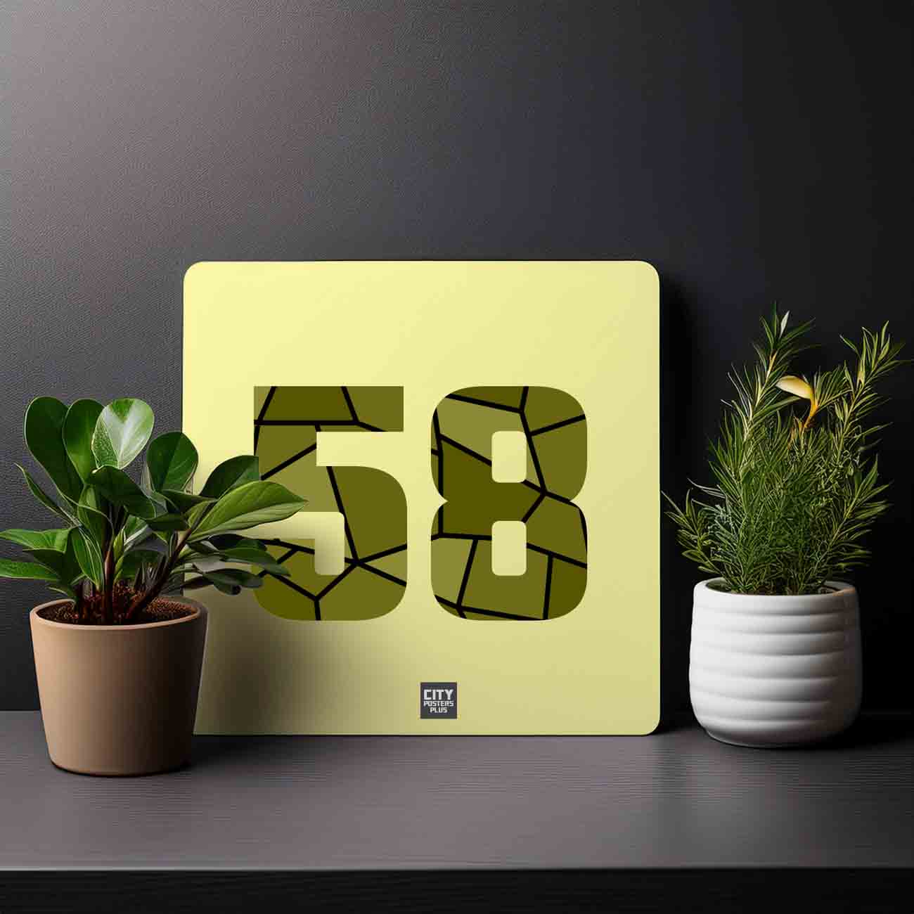 58 Number Mousepad (Butter Yellow)
