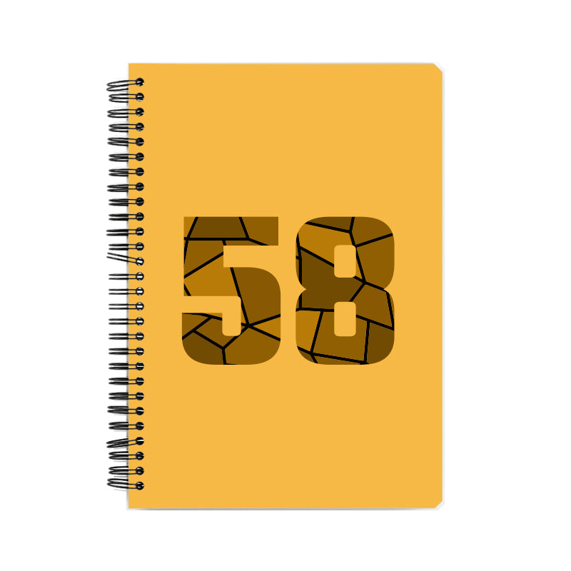 58 Number Notebook (Golden Yellow)