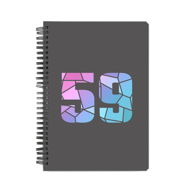 59 Number Notebook (Charcoal Grey)