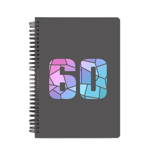 60 Number Notebook (Charcoal Grey)
