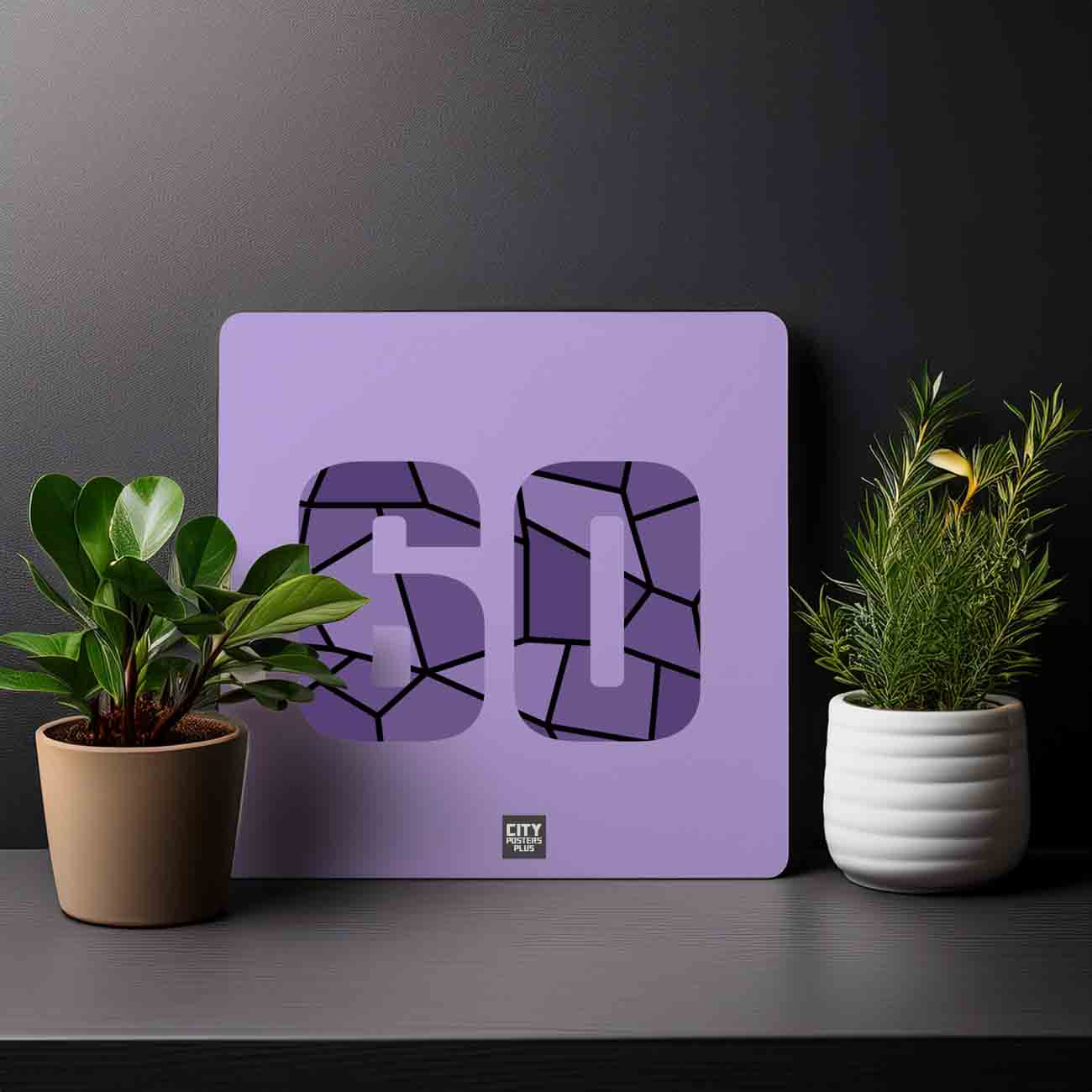 60 Number Mousepad (Iris Lavender)