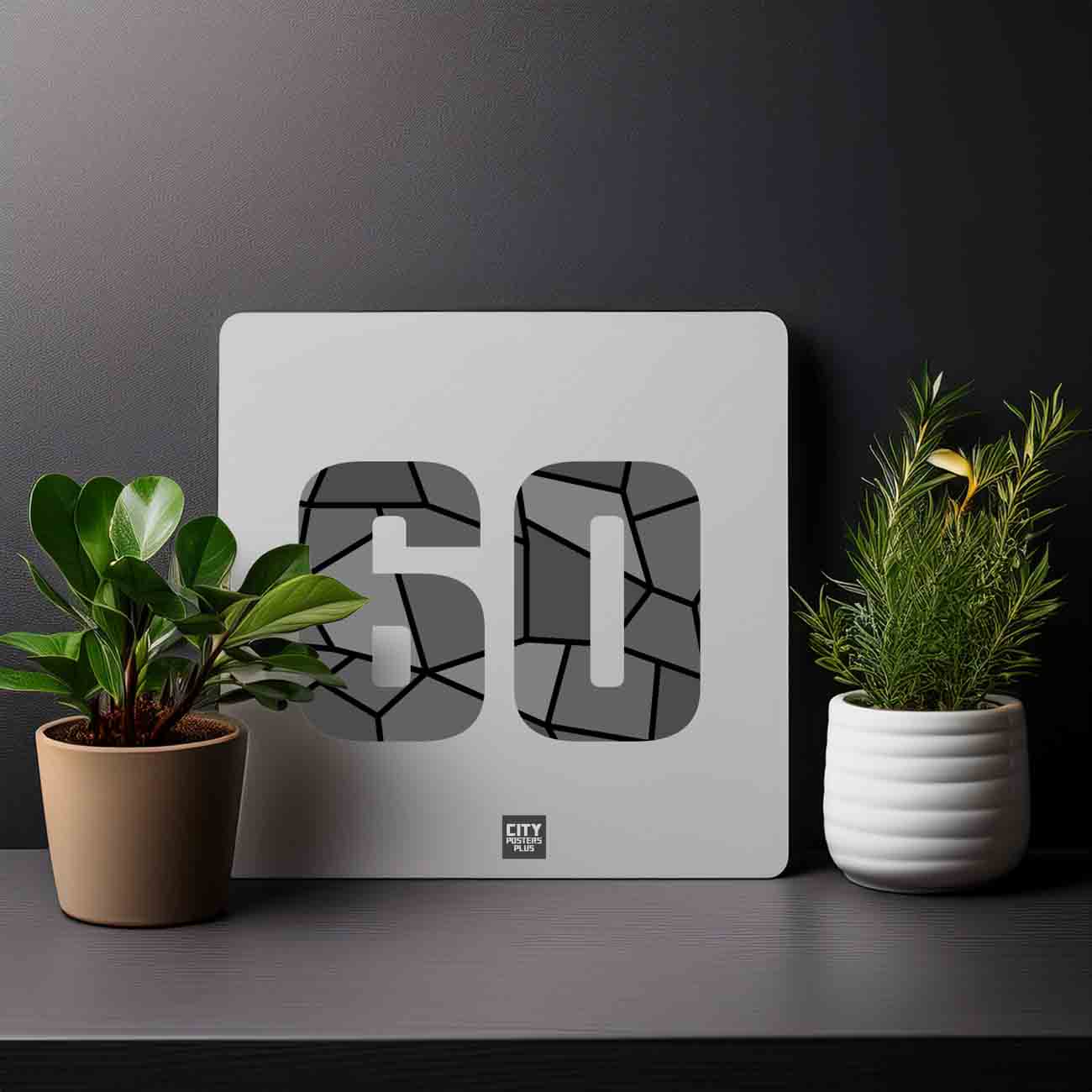 60 Number Mousepad (Melange Grey)