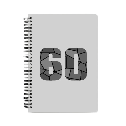 60 Number Notebook (Melange Grey)