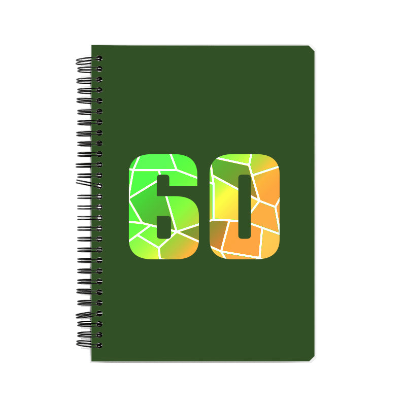60 Number Notebook (Olive Green)