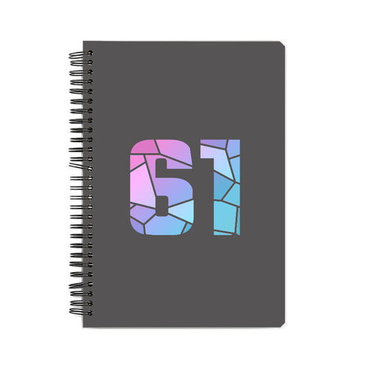61 Number Notebook (Charcoal Grey)