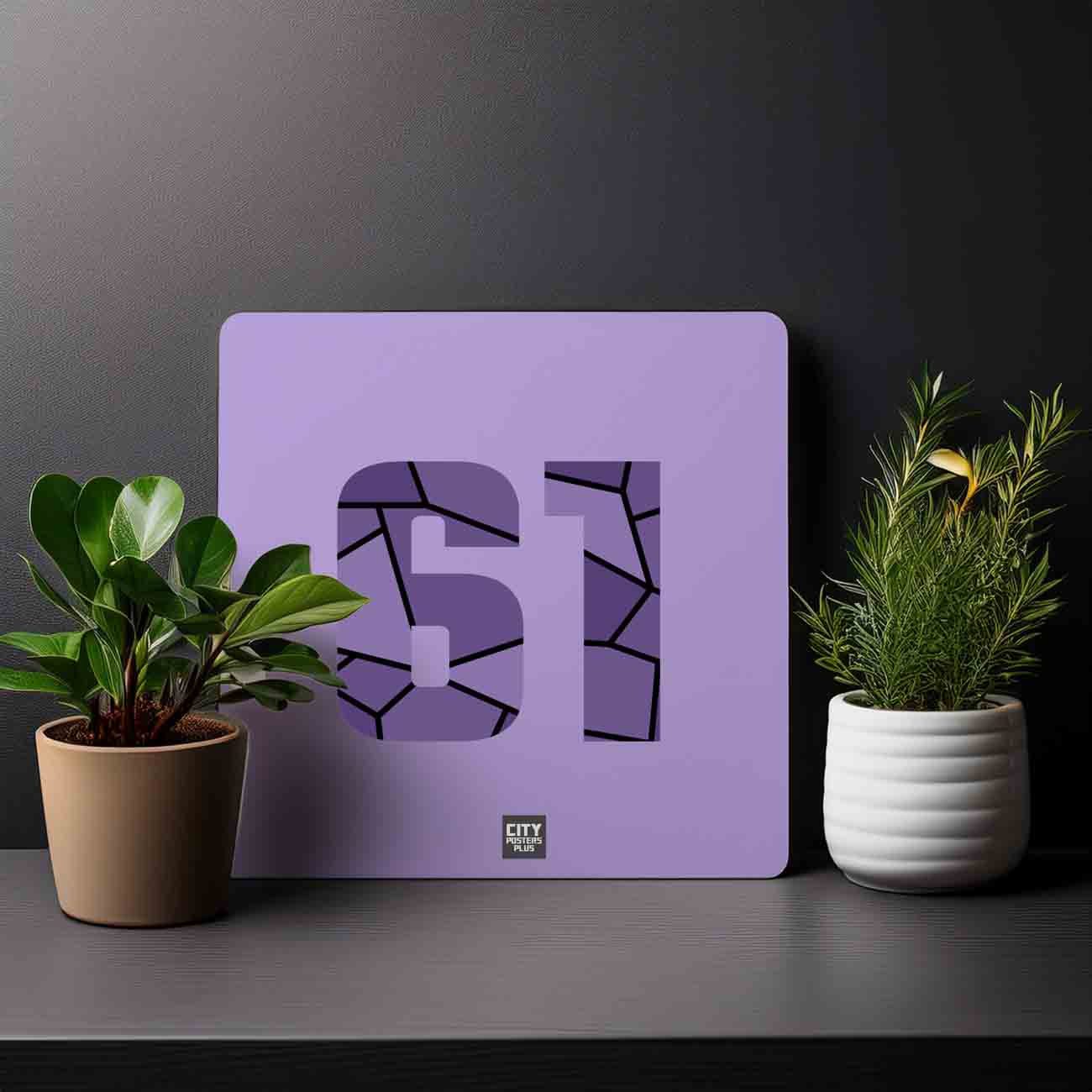 61 Number Mousepad (Iris Lavender)