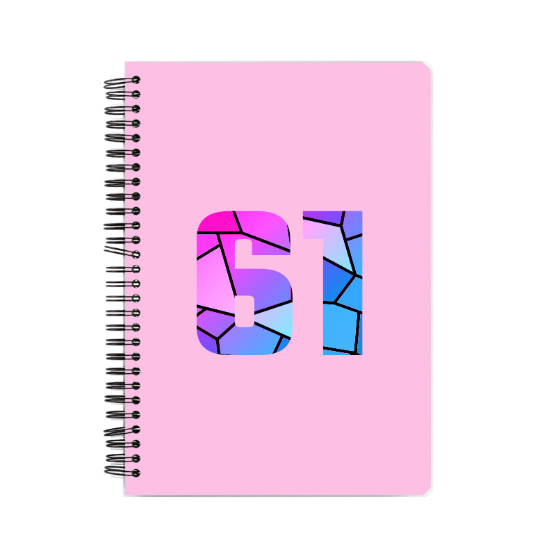 61 Number Notebook (Light Pink)