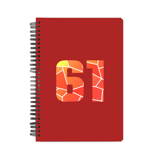 61 Number Notebook (Red)