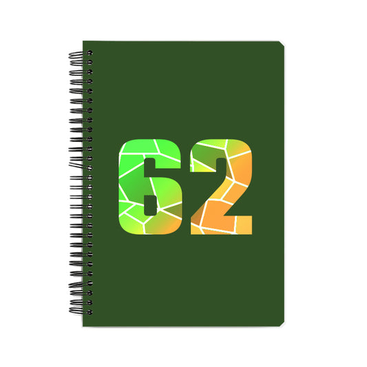 62 Number Notebook (Olive Green)