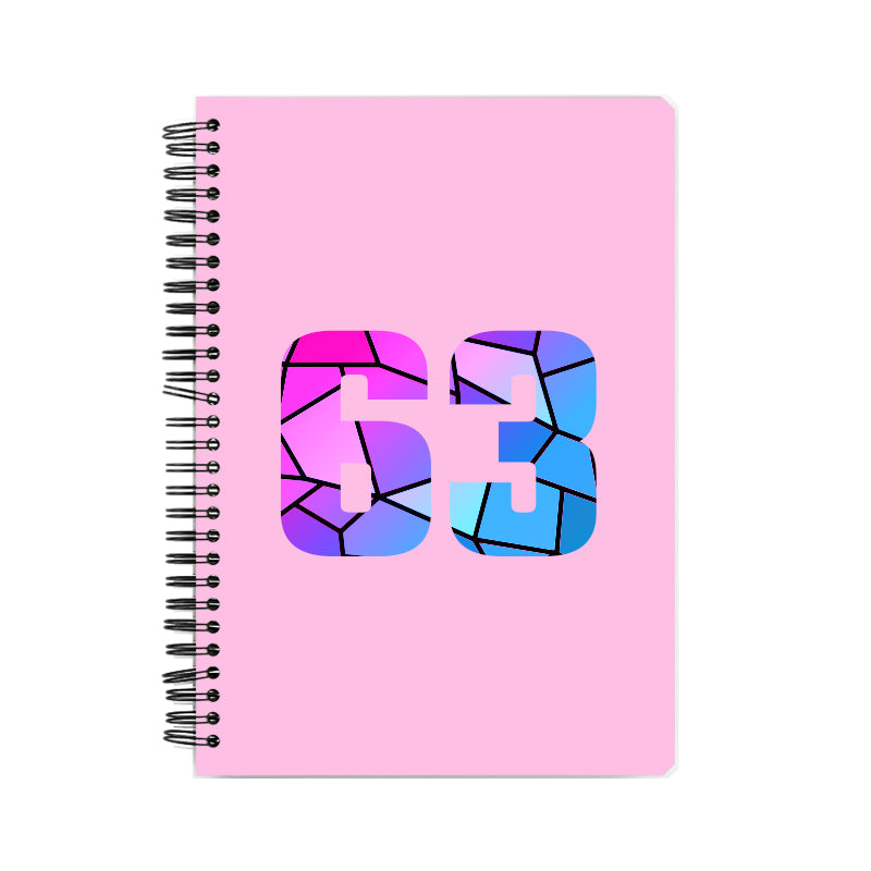 63 Number Notebook (Light Pink)