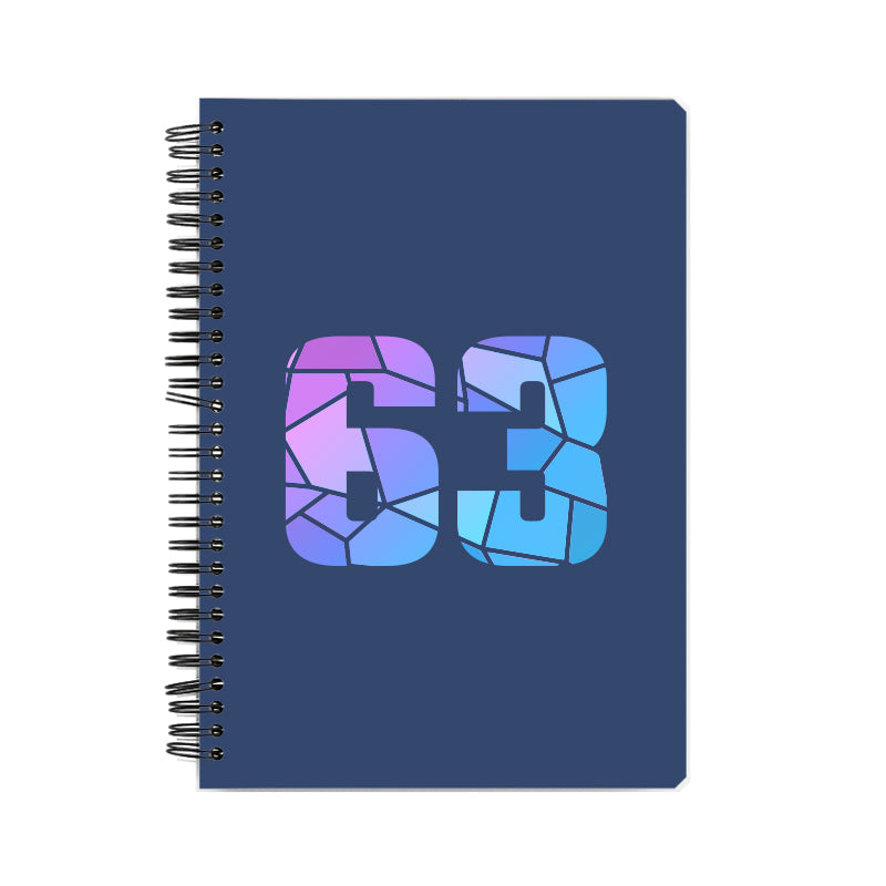 63 Number Notebook (Navy Blue)