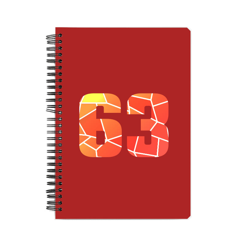63 Number Notebook (Red)