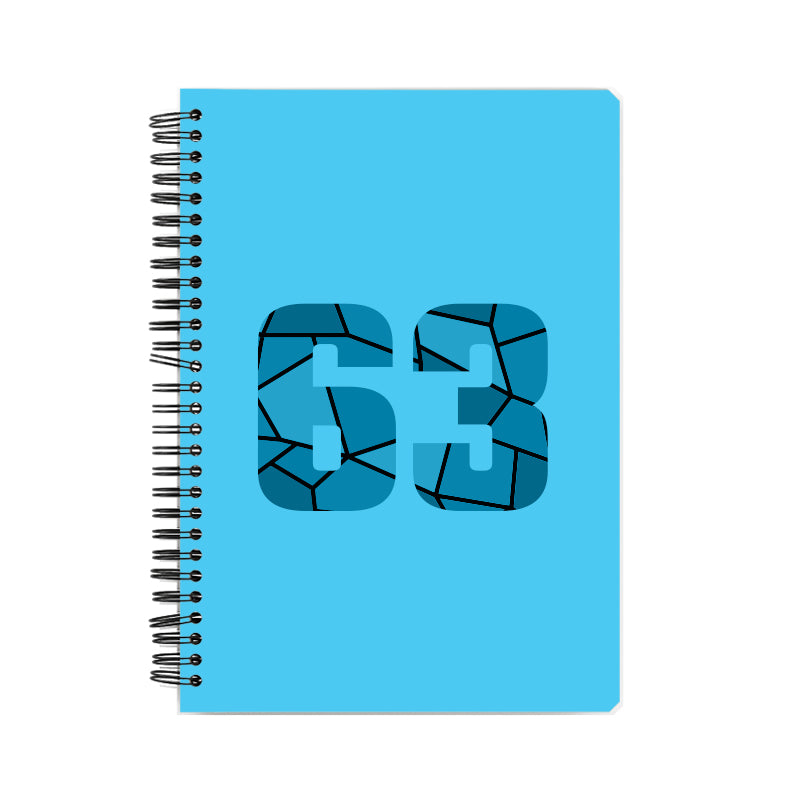 63 Number Notebook (Sky Blue)