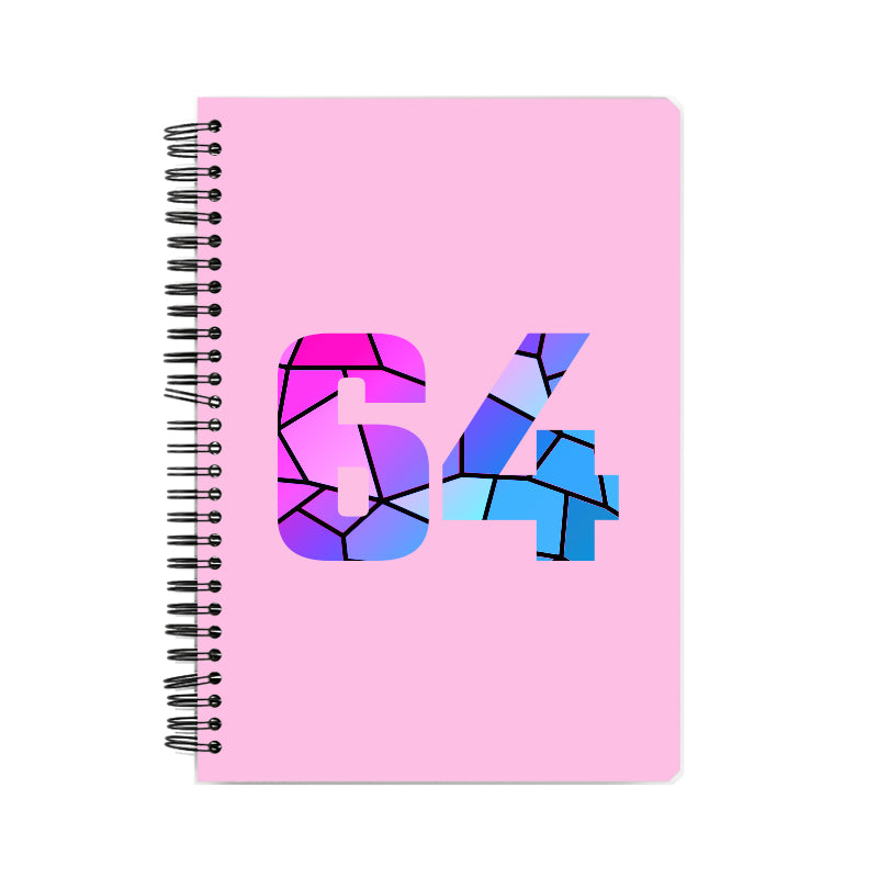 64 Number Notebook (Light Pink)