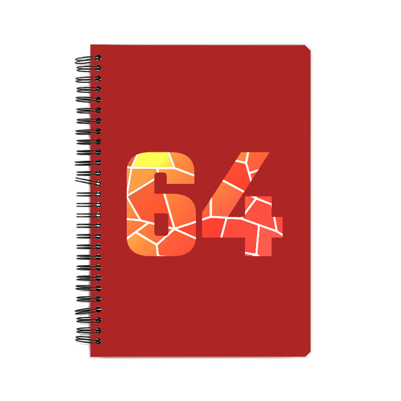 64 Number Notebook (Red)