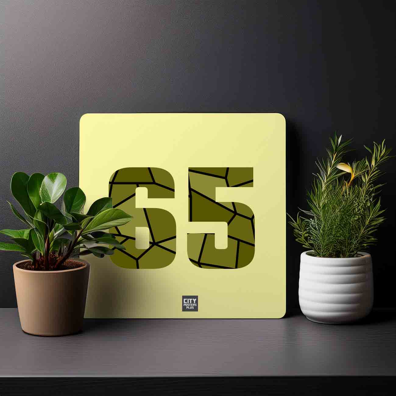 65 Number Mousepad (Butter Yellow)