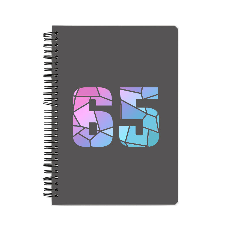 65 Number Notebook (Charcoal Grey)
