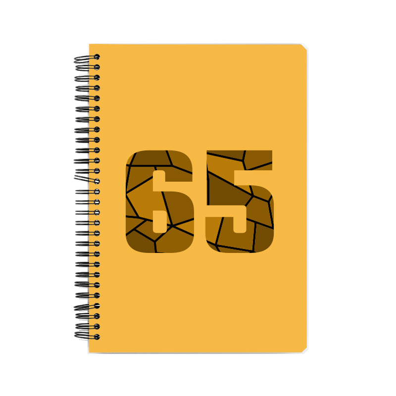 65 Number Notebook (Golden Yellow)