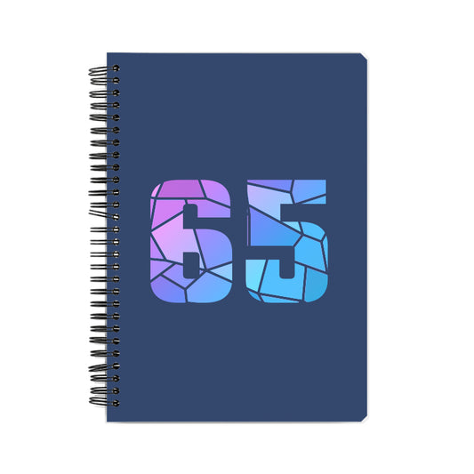 65 Number Notebook (Navy Blue)